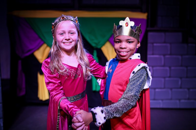 Girl and Boy in Prince and Princess Costume