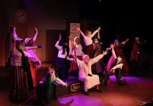 Actors dance in the 2020 performance of NTPA's Scrooge the Musical