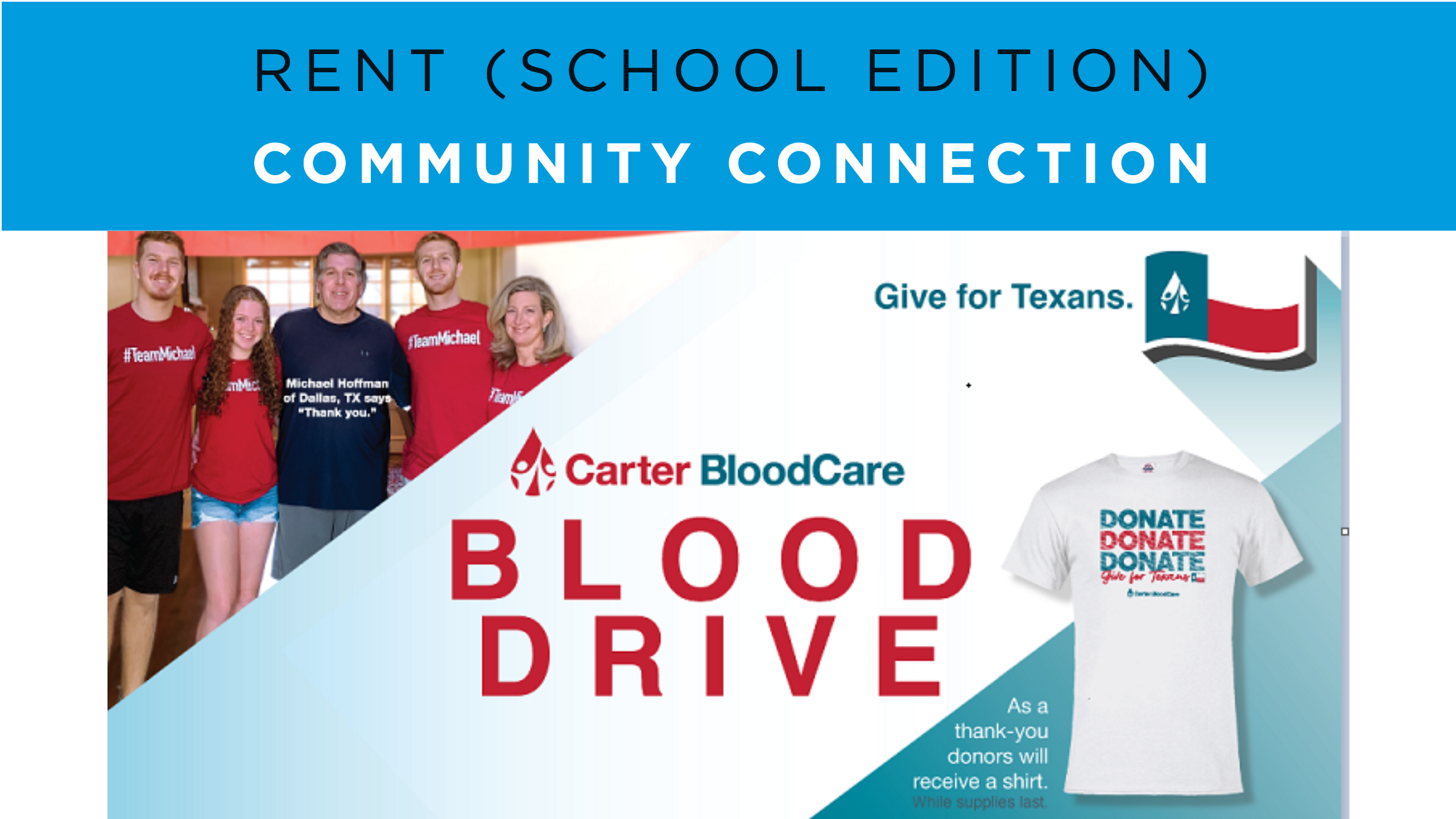 Rent School Edition Community Connection - Carter BloodCare Blood Drive