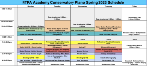 2022 Plano Spring Academy Schedule - Updated 10/22