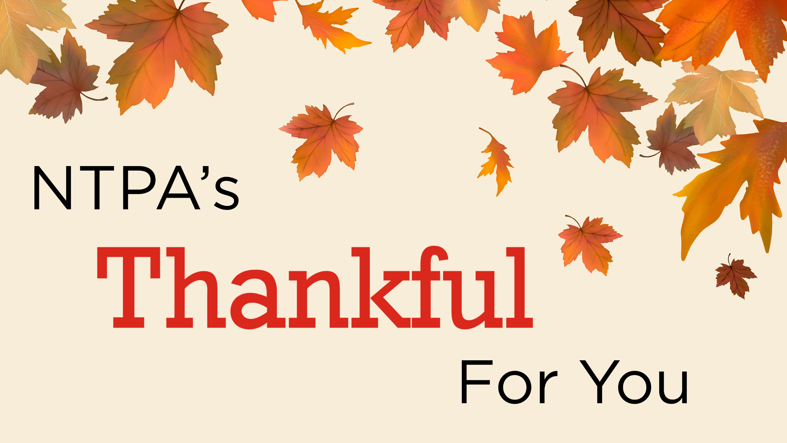 Happy Thanksgiving from North Texas Performing Arts!