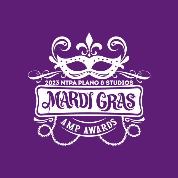 2023 Plano AMP Mardi Gras logo
