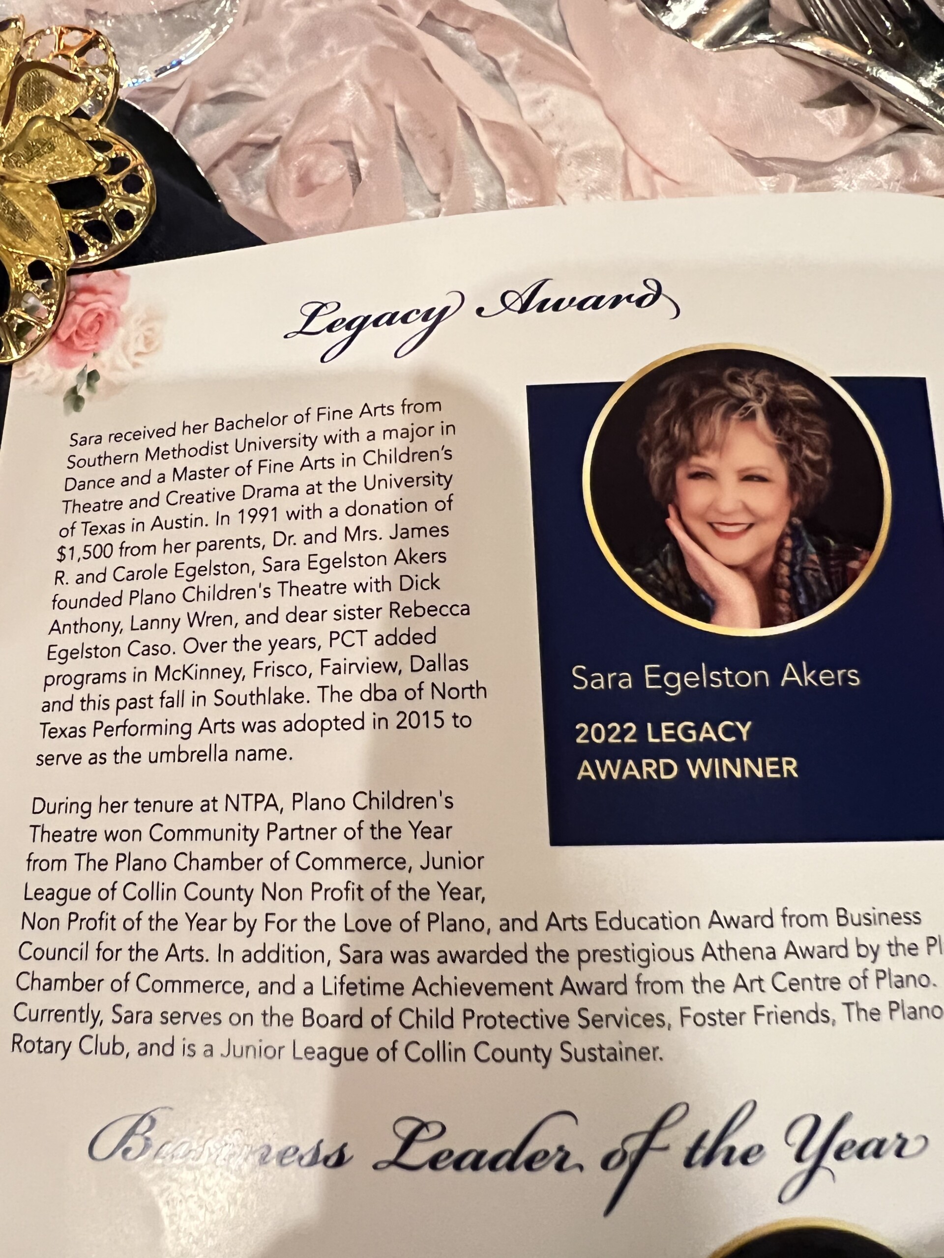 2022 Junior League of Collin County Women of Influence Legacy Award