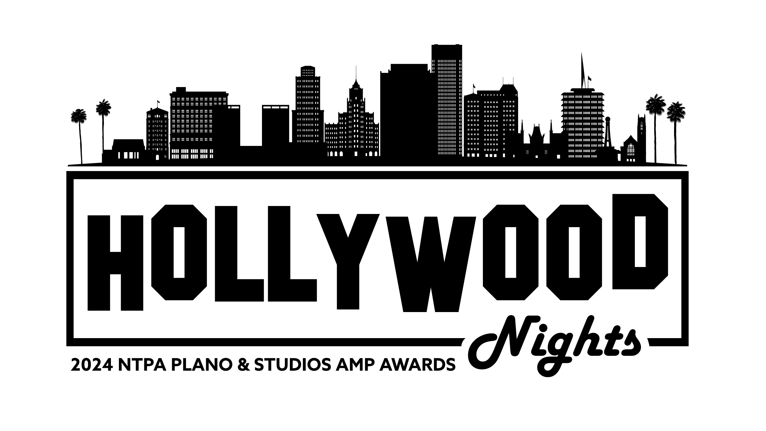 2024 Plano and Studios AMP Logo - Hollywood Nights