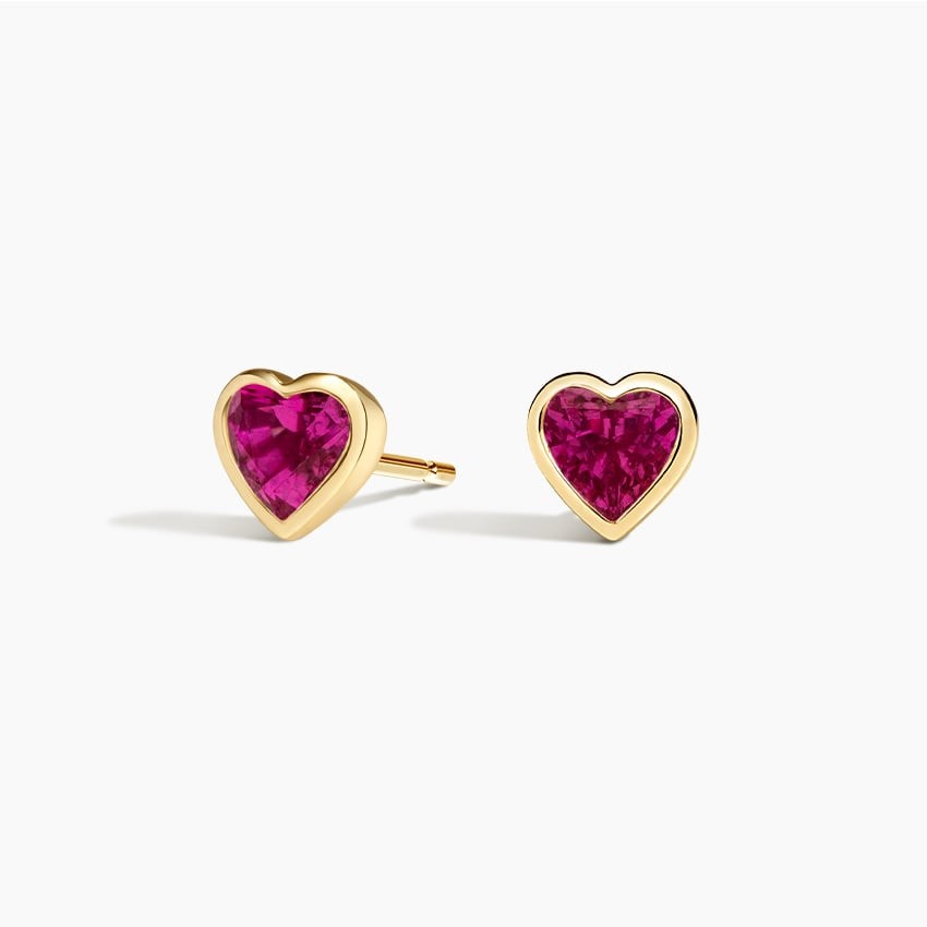 Brilliant Earth heart shaped earrings