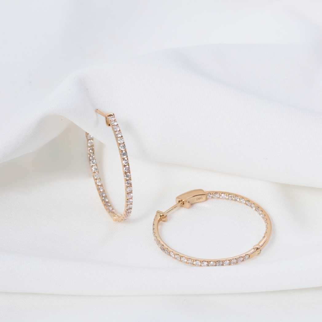 diamond hoop earrings