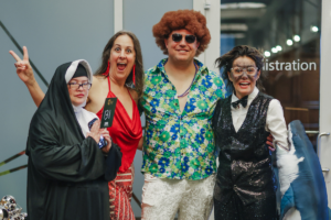 2024 Stardust Awards - Guests in "Disaster" themed costumes pose for a photo