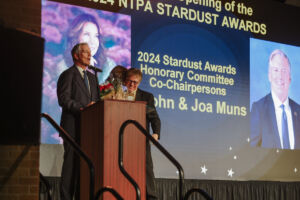2024 Stardust Awards - NTPA CEO welcomes Event Chairs, Plano Mayor John Muns and wife Joa Muns.